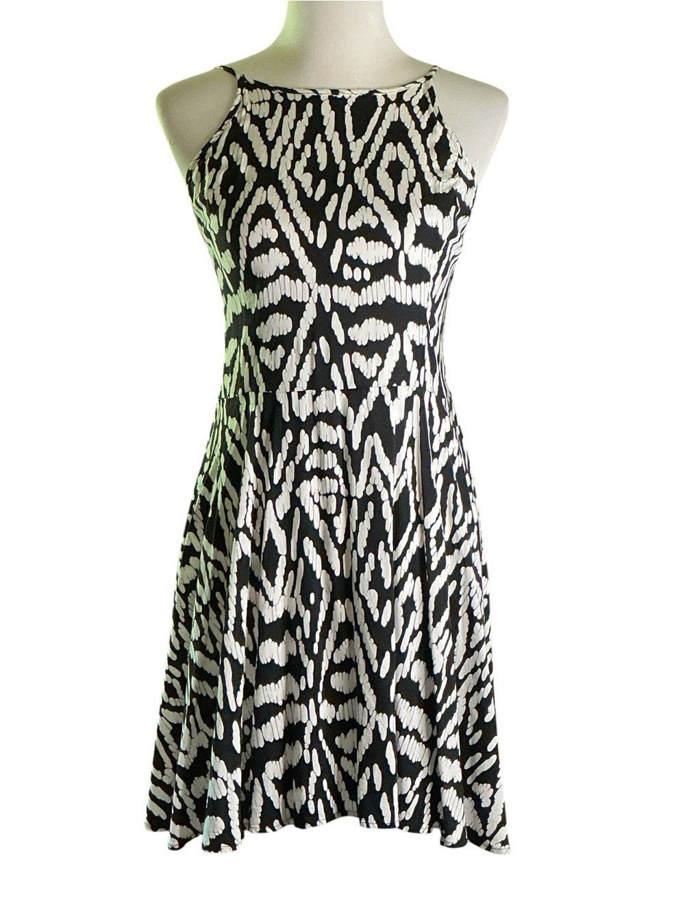 Aeropostale Ikat Print High-Neck Mini Dress
